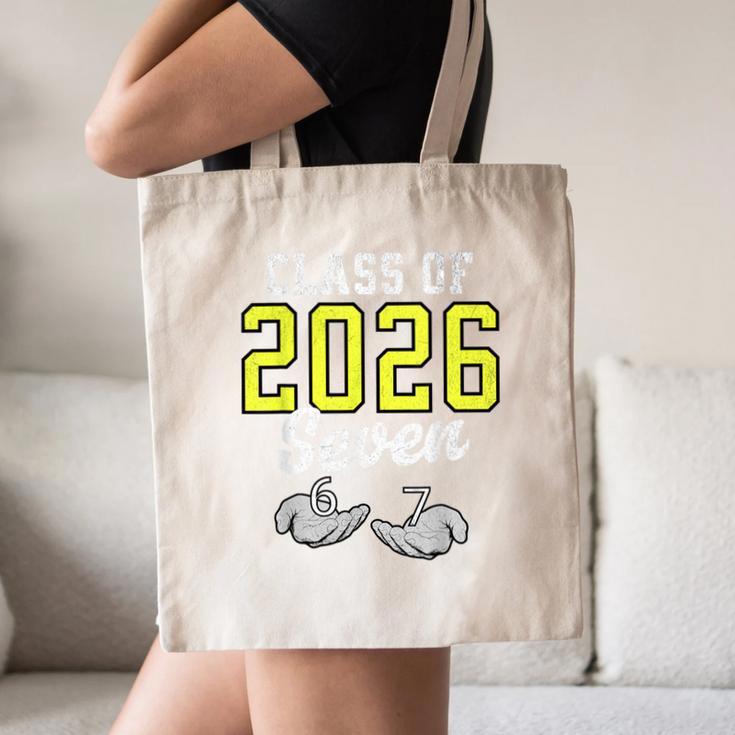 Class Of 2026 Six Seven Senior Yellow Graduation 6 7 Canvas Tote Bag