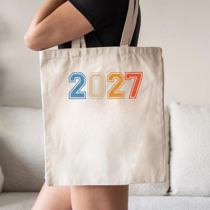 Class Of 2027 Graduate Shirts For Men Women Graduation Retro Canvas Tote Bag