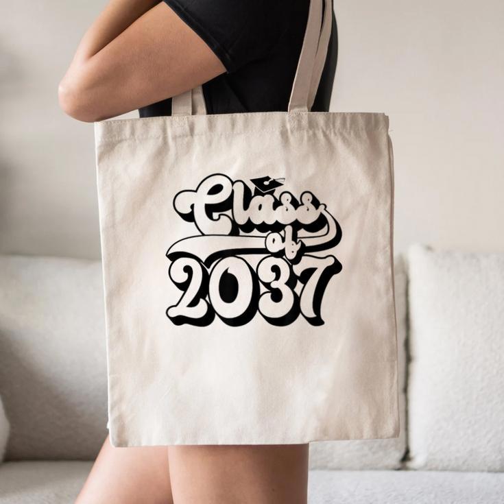 Class Of 2037 Senior Retro 2037 Grad Graduate Graduation Canvas Tote Bag