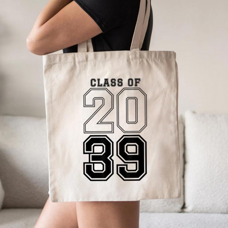 Class Of 2039 Blue Graduation Senior Student Tee Canvas Tote Bag