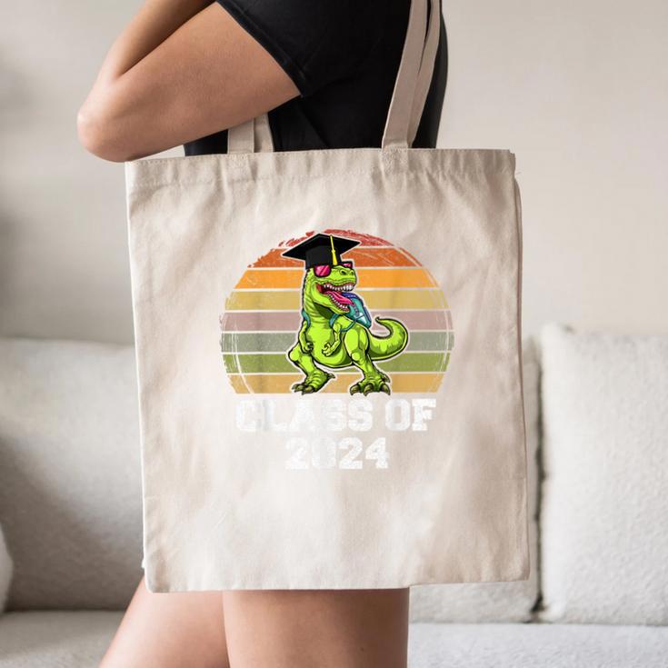 Class Of Dinosaur Apparel 2024 Graduation Graduate Dino Boy Canvas Tote Bag