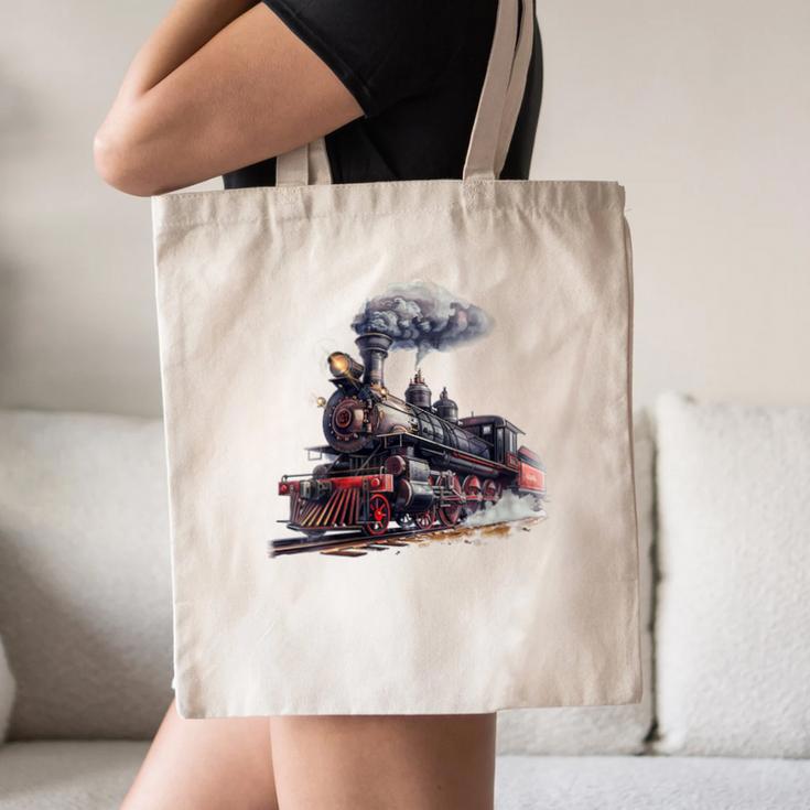 Classic Steam Train Enthusiasts Nostalgia For Train Lovers Canvas Tote Bag Classic Steam Train Enthusiasts Nostalgia For Train Lovers Canvas Tote Bag