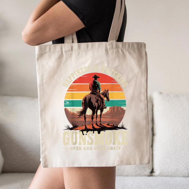 Classic Western Nostalgia Cowboy Sunset Canvas Tote Bag