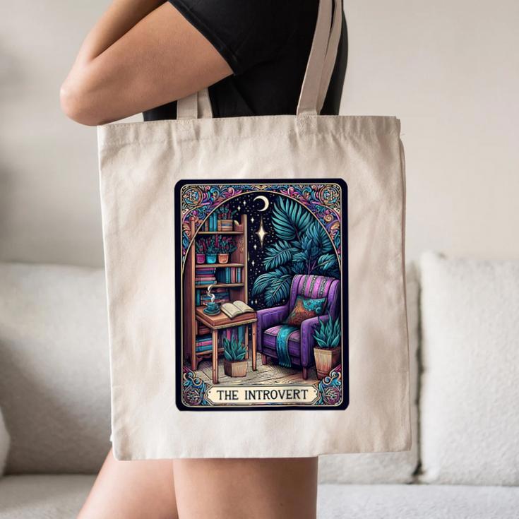 Color Graphic The Introvert Tarot Card Raglan Baseball Tee Canvas Tote Bag Color Graphic The Introvert Tarot Card Raglan Baseball Tee Canvas Tote Bag