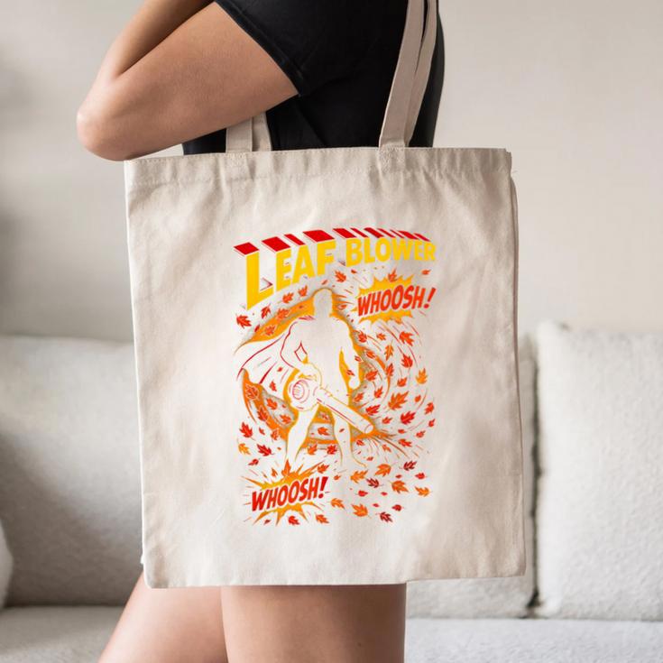 Comic Book Superhero Fall Season Leaf Blower Canvas Tote Bag