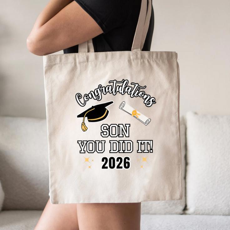 Congratulations Son You Did It Son Graduation 2026 Canvas Tote Bag