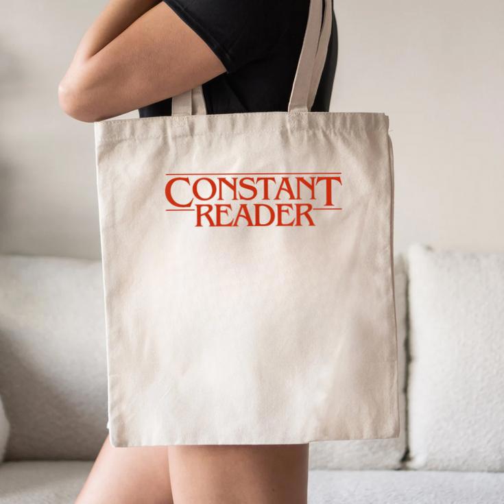 Constant Reader Fan Of Horror Suspense Books Bibliophile Canvas Tote Bag