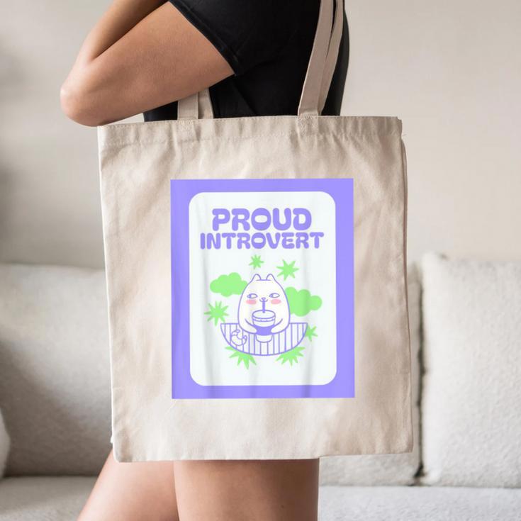 Cool Fun Cute Proud Introvert Cat Character For Men Women Canvas Tote Bag Cool Fun Cute Proud Introvert Cat Character For Men Women Canvas Tote Bag