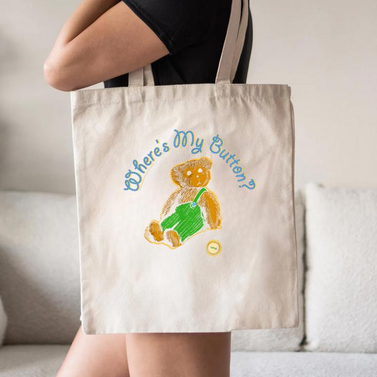 Corduroy Where's My Button Teddy Bear Retro Children's Book Canvas Tote Bag Corduroy Where's My Button Teddy Bear Retro Children's Book Canvas Tote Bag
