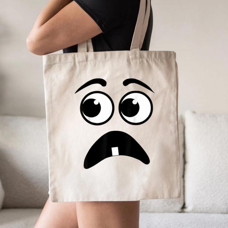 Creepy Face Carrot Halloween Book Character Costume Canvas Tote Bag