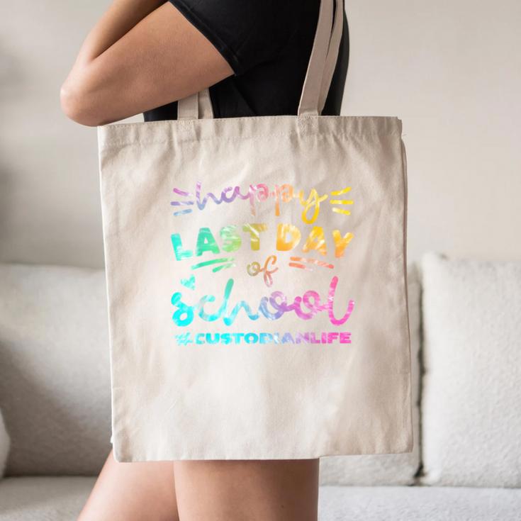 Custodian Life Graduation Day Last Day Of School Tie Dye Canvas Tote Bag