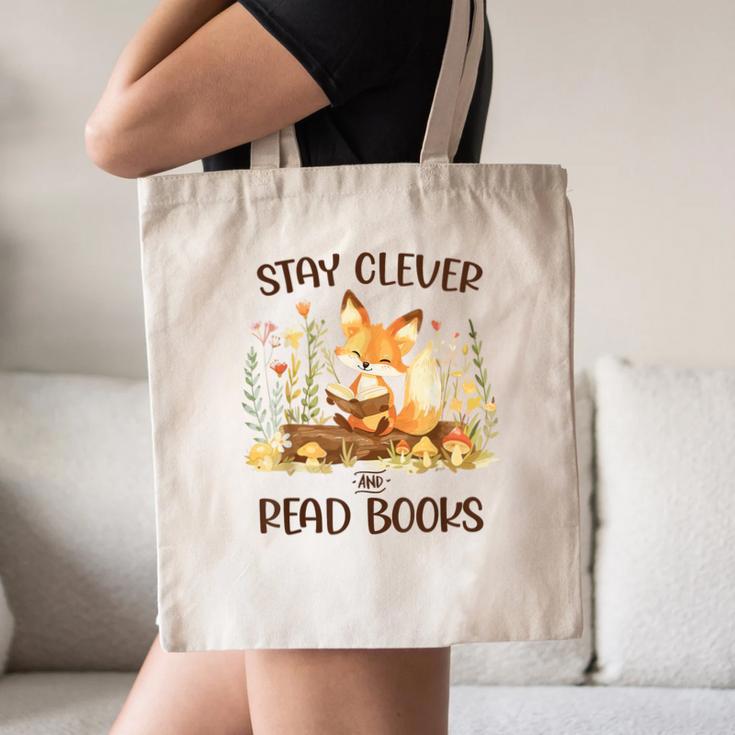 Cute Fox Stay Clever Read Books For Librarian Or Bookworm Canvas Tote Bag Cute Fox Stay Clever Read Books For Librarian Or Bookworm Canvas Tote Bag