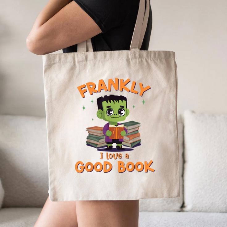 Cute Halloween Teacher Librarian Frankenstein Reading Books Canvas Tote Bag