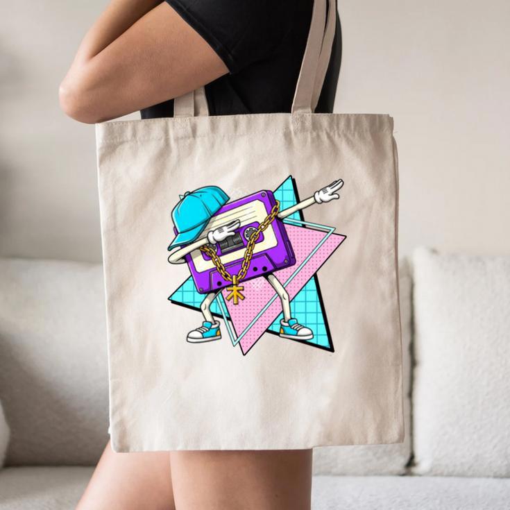Dabbing Cassette Tape 70s 80s 80s Outfit Nostalgia Canvas Tote Bag Dabbing Cassette Tape 70s 80s 80s Outfit Nostalgia Canvas Tote Bag