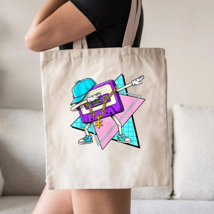 Dabbing Cassette Tape 70s 80s 80s Outfit Nostalgia Canvas Tote Bag