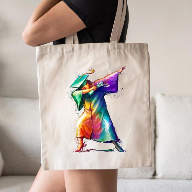 Dabbing Graduation Women Canvas Tote Bag