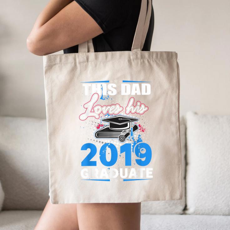 Dad Of a 2019 Graduate Shirt Proud Dad Graduation Grad Shirt Canvas Tote Bag