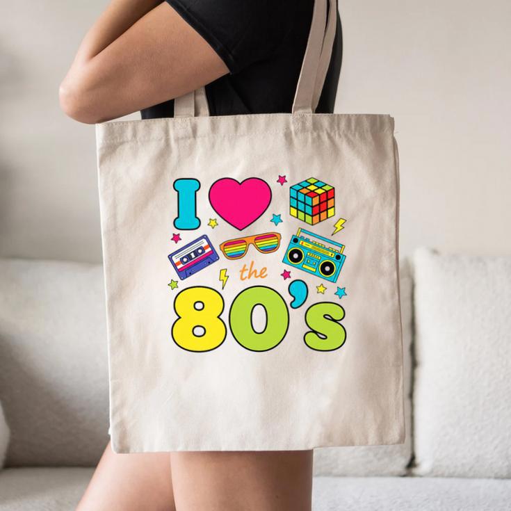 Dad I Love The 80's Retro 80s Nostalgia For Dad Premium Tri-Blend Canvas Tote Bag