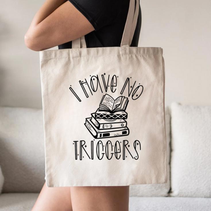 Dark Romance Shirt Women Smutt Book Merch I Have No Triggers Canvas Tote Bag Dark Romance Shirt Women Smutt Book Merch I Have No Triggers Canvas Tote Bag