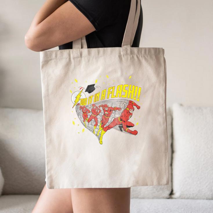 DC Comics The Flash Graduation Did It In A Flash Canvas Tote Bag