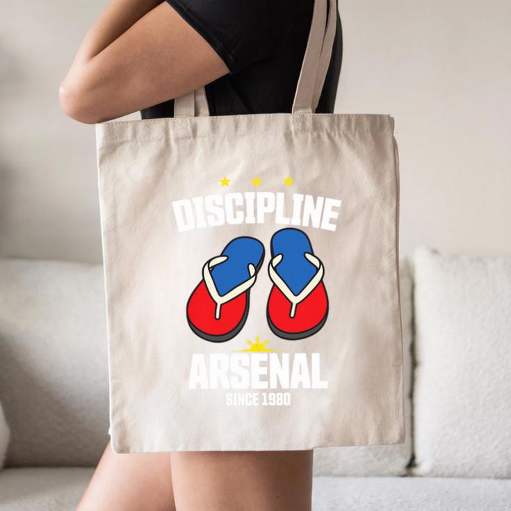 Discipline Arsenal Pinoy Nostalgia Filipino Tsinelas Premium Tri-Blend Canvas Tote Bag