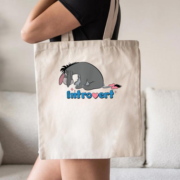 Disney Winnie The Pooh Introvert Eeyore Logo Canvas Tote Bag