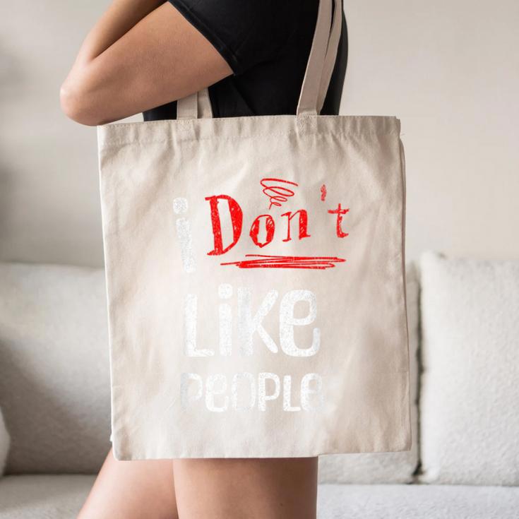I Don't Like People Introvert Small Canvas Tote Bag I Don't Like People Introvert Small Canvas Tote Bag