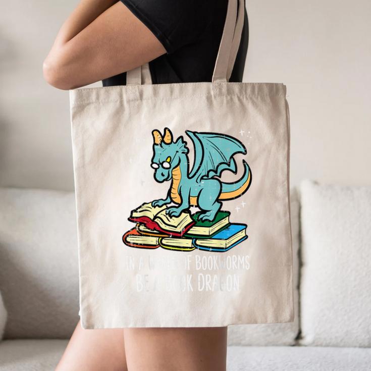 Be A Dragon Read Reading Book Librarian Men Women Kids Canvas Tote Bag