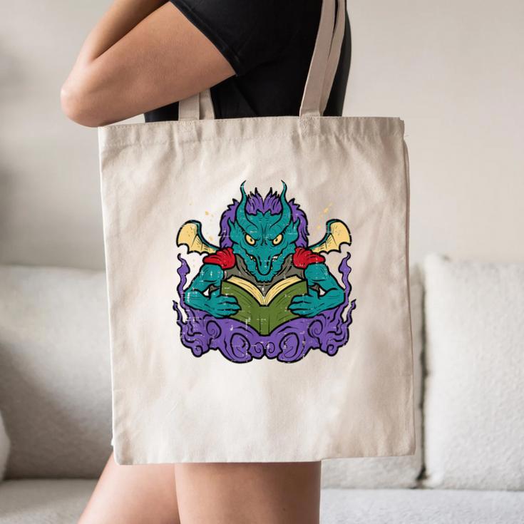 Dragon Read Reading Librarian Book Across America Kids Canvas Tote Bag