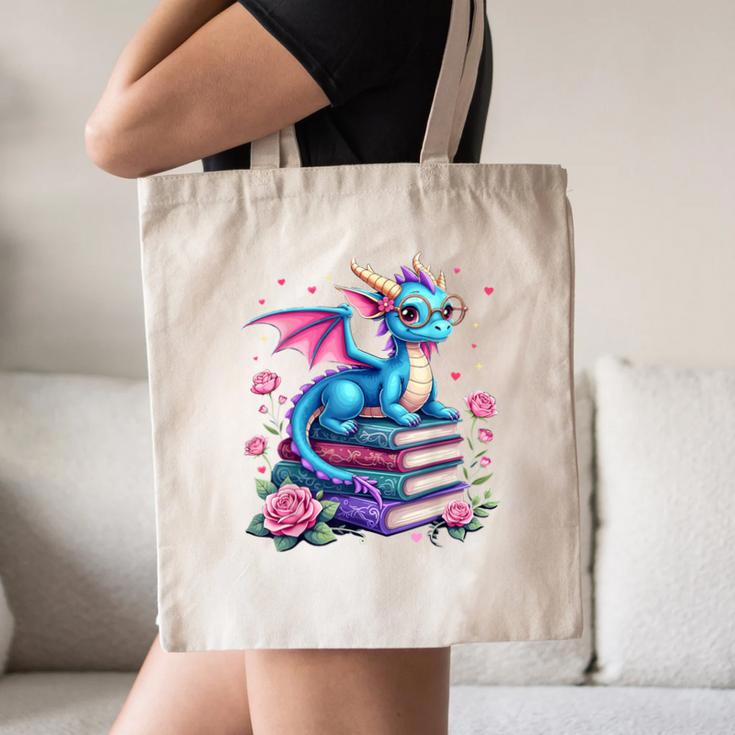 Dragons And Books Dragon Reading Book Lover Girl Bookworm Canvas Tote Bag Dragons And Books Dragon Reading Book Lover Girl Bookworm Canvas Tote Bag