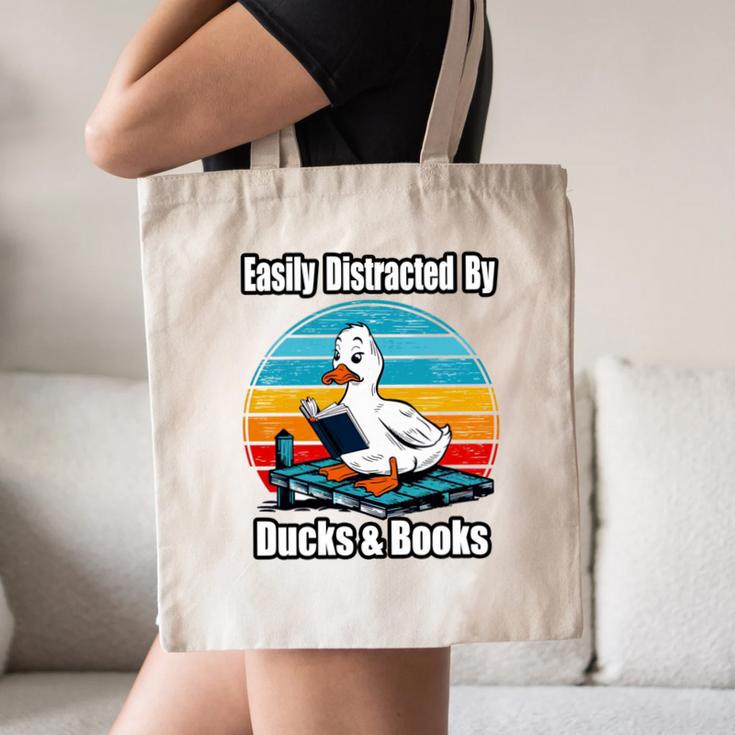 Ducks Books Lover Easily Distracted By Ducks & Books Canvas Tote Bag Ducks Books Lover Easily Distracted By Ducks & Books Canvas Tote Bag