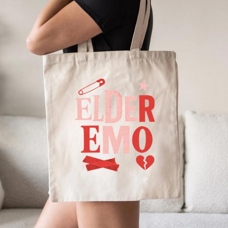 Elder Emo Retro Punk Typography Nostalgia Canvas Tote Bag