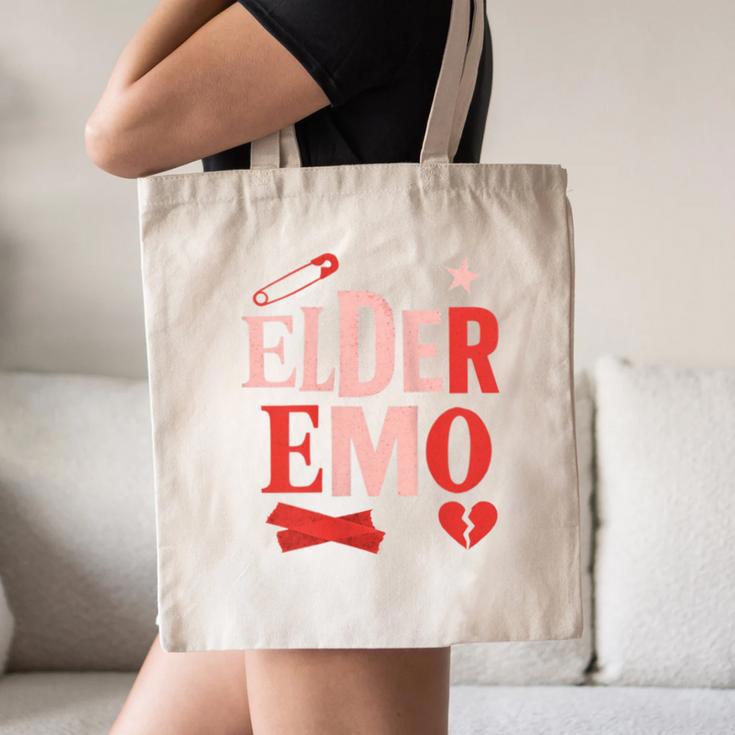 Elder Emo Retro Punk Typography Nostalgia Canvas Tote Bag Elder Emo Retro Punk Typography Nostalgia Canvas Tote Bag