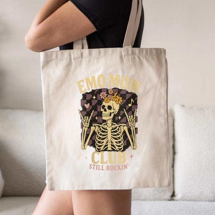 Emo Mom Club Still Rockin Skeleton Nostalgia Women Mother Canvas Tote Bag