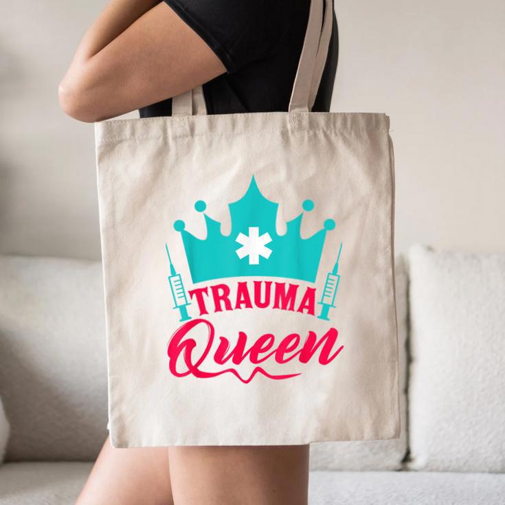 EMT Trauma Queen Paramedic Student T-Shirt Graduation Canvas Tote Bag
