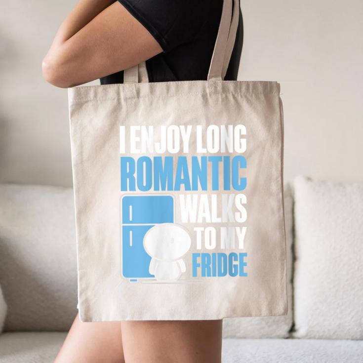 I Enjoy Long Romantic Walks To My Fridge Introvert Canvas Tote Bag I Enjoy Long Romantic Walks To My Fridge Introvert Canvas Tote Bag