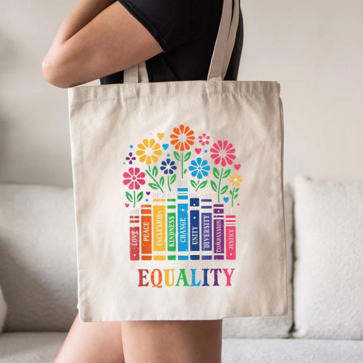 Equality Love Peace Compassion Books Protest Women Girls Kid Canvas Tote Bag