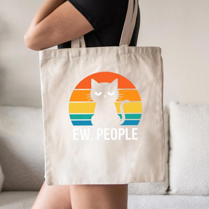 Ew People Cat Anti Social Introvert Premium Tri-Blend Canvas Tote Bag Ew People Cat Anti Social Introvert Premium Tri-Blend Canvas Tote Bag