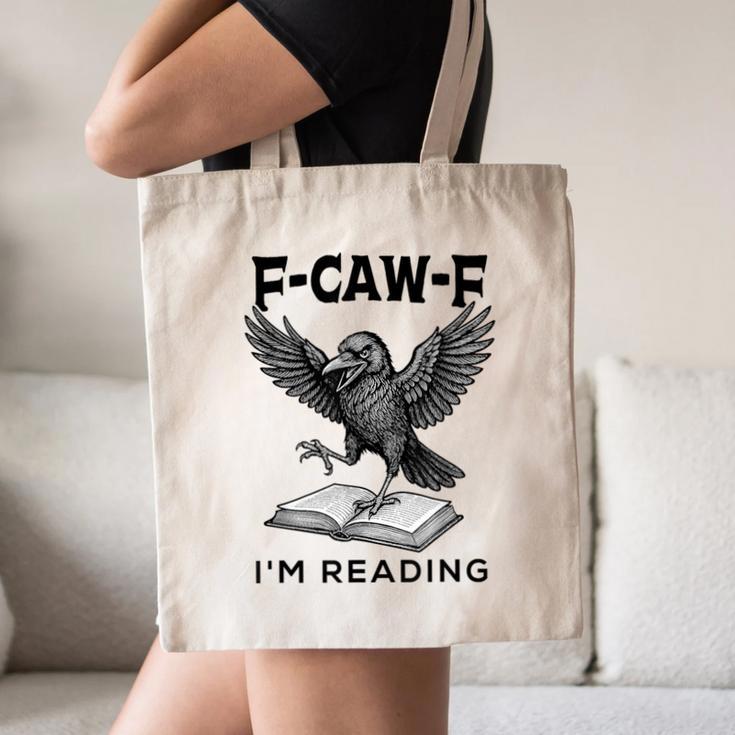 F-Caw-F Crow Book Lovers Vintage Bookish Bird Canvas Tote Bag