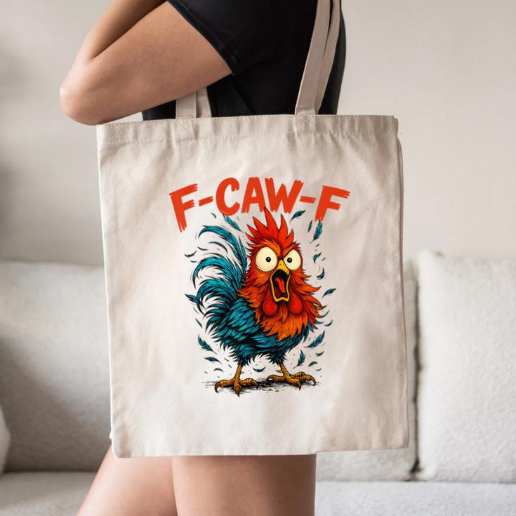 F-Caw-F Rooster F Awk F Chicken Coffee Romance Books Lover Canvas Tote Bag