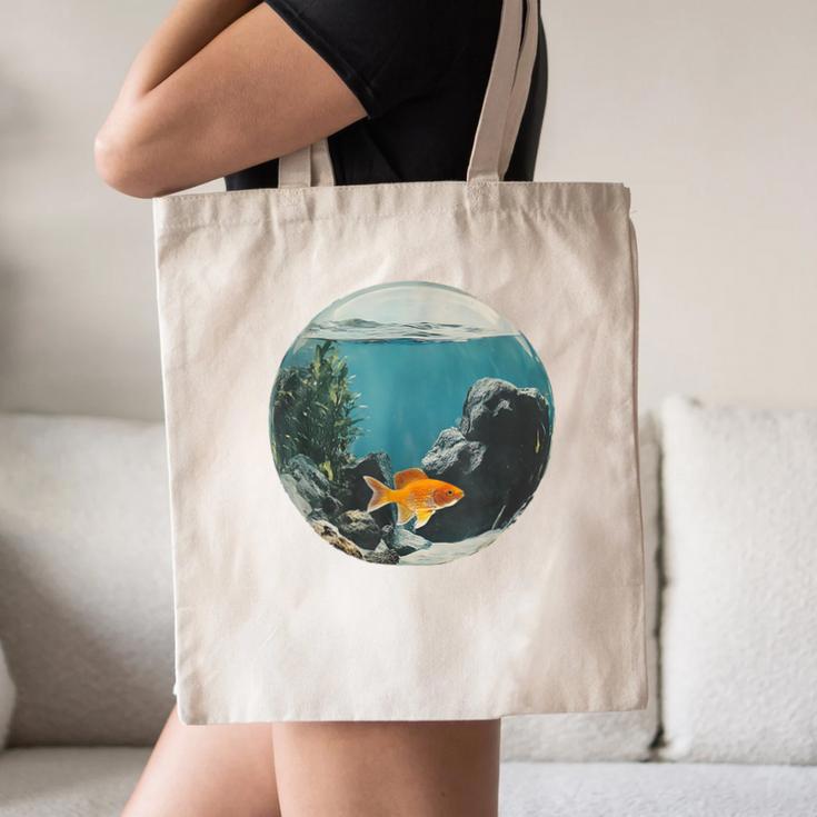 Fish Bowl Frutiger Aero Y2K Retro Vibes Canvas Tote Bag