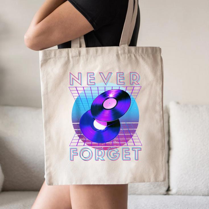 Never Forget Retro 80s 90s Nostalgia Canvas Tote Bag