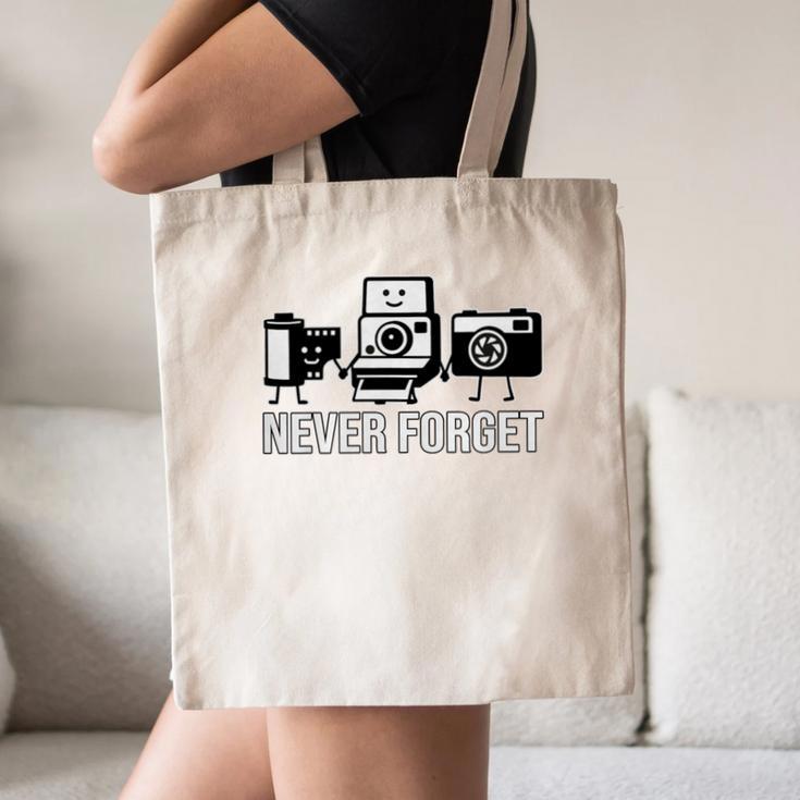 Never Forget Retro Camera Photography Nostalgia Premium Tri-Blend Canvas Tote Bag