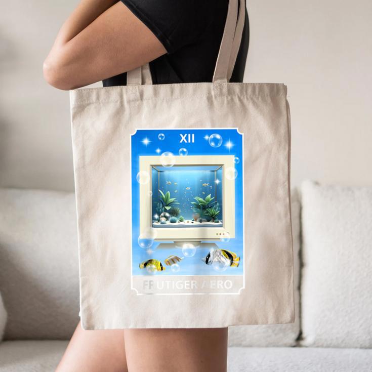 Frutiger Aero Aesthetic Tech Computer Aquarium Tarot Card Raglan Baseball Tee Canvas Tote Bag Frutiger Aero Aesthetic Tech Computer Aquarium Tarot Card Raglan Baseball Tee Canvas Tote Bag