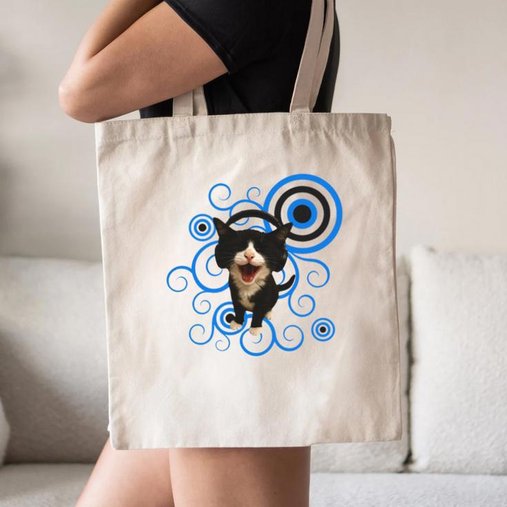 Frutiger Aero Cat Meme Headphone Kitty Cat Lover Canvas Tote Bag Frutiger Aero Cat Meme Headphone Kitty Cat Lover Canvas Tote Bag