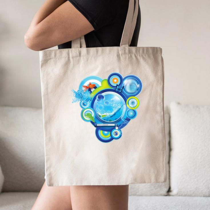 Frutiger Aero Metro Abstract Maximalism 2000s Nostalgia Canvas Tote Bag