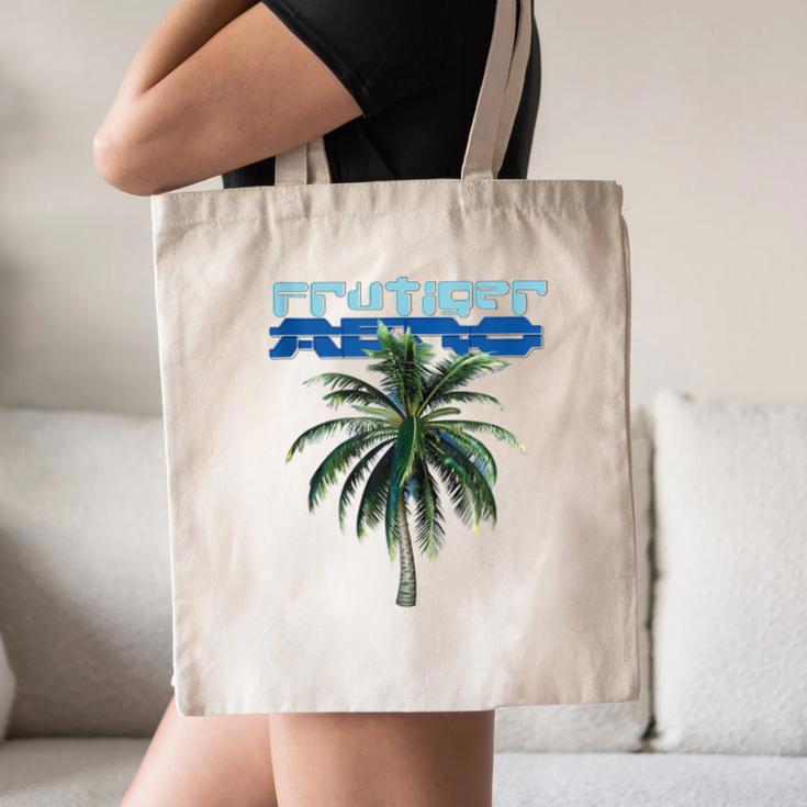 Frutiger Aero Palm Tree Y2k Aesthetic 2000s Trend Canvas Tote Bag