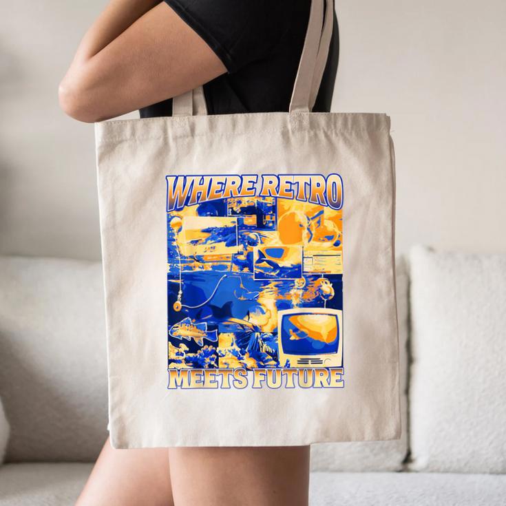 Frutiger Aero Retro Vibes Y2K 90's Vibes Canvas Tote Bag