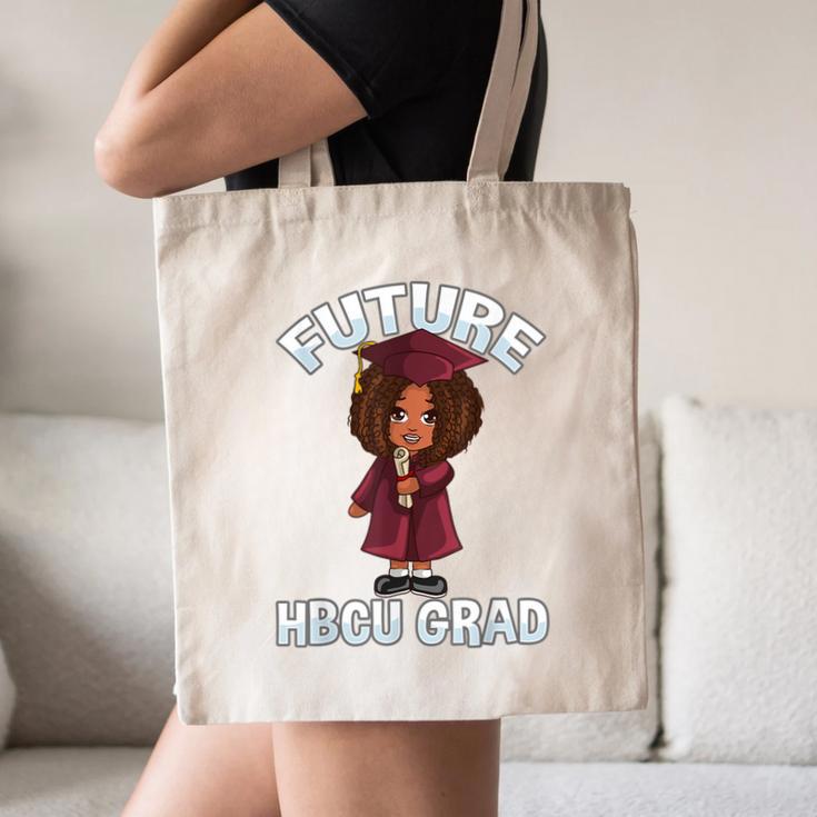 Future HBCU Grad Girl Wearing Graduation Gown Canvas Tote Bag