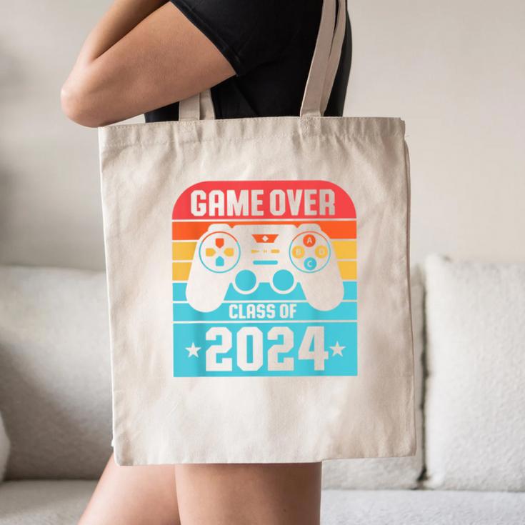 Game Over Class Of 2024 Shirt Students Graduation Canvas Tote Bag